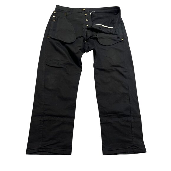 Mr. Completely Front Pocket Button Fly Jeans in Black - Picture 2 of 4